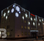 Новогоднее украшение фасадов. Новорічне оформлення Броварської міської ради  » Кликните для увеличения ->