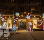 Новогоднее оформление фасада магазина symbol, светодиодные фигуры, световые фигуры конструкции  » Кликните для увеличения ->