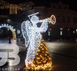 Праздничная иллюминация города Луцк, Рождественский Ангел, Новогодние светящиеся фигуры для улицы, Уличные световые фигуры купить,Светодиодные фигуры купить Украина  » Кликните для увеличения ->